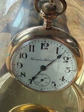 Hampden Watch Co Pocket Watch in 14k Rose Gold filled.